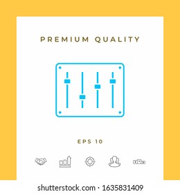 Sound mixer console icon. Graphic elements for your design