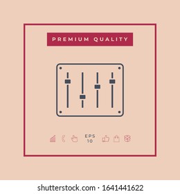 Sound mixer console icon. Graphic elements for your design