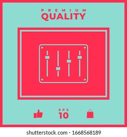 Sound mixer console icon. Graphic elements for your design