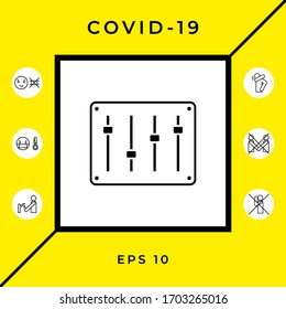 Sound mixer console icon. Graphic elements for your design