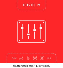 Sound mixer console icon. Graphic elements for your design