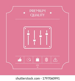 Sound mixer console icon. Graphic elements for your design