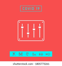 Sound mixer console icon. Graphic elements for your design