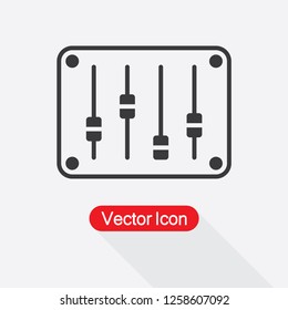 Sound Mixer Console Icon Vector Illustration Eps10