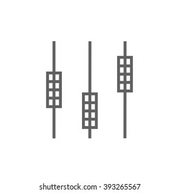 Sound mixer console line icon.