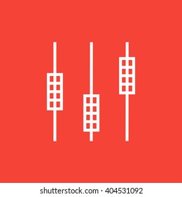 Sound mixer console line icon.