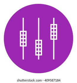 Sound mixer console line icon.