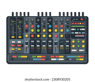 sound mixer control panel for recording studio icon