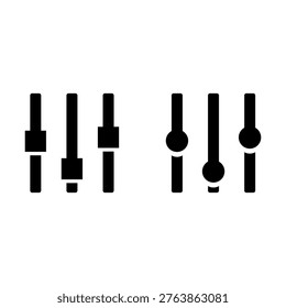 Sound mixer controller icon isolated on white background