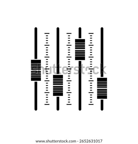 Sound mixer controller icon isolated on white background