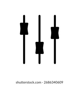 Controlador de mixer de som ícone sólido vetor design bom para web ou aplicativo móvel