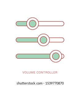 Sound mixer controller. Vector sound mixer