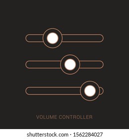 Sound mixer controller. Vector sound mixer