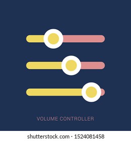 Sound mixer controller. Vector sound mixer. Minimal flat icon