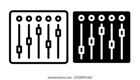 Estilo de linha do ícone do mixer de som. EPS10