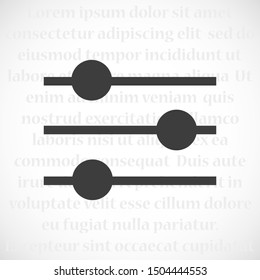 sound mixer icon on white background. 