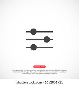 sound mixer icon on white background.thin line slider bar.