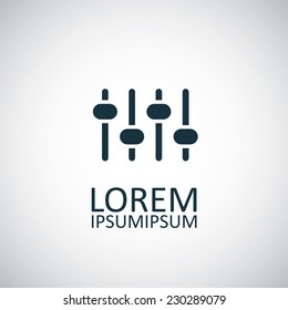 sound mixer icon on white background 