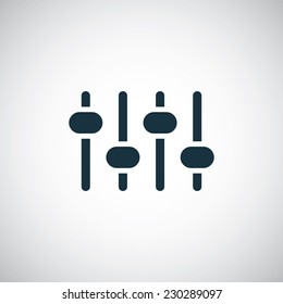 sound mixer icon on white background 
