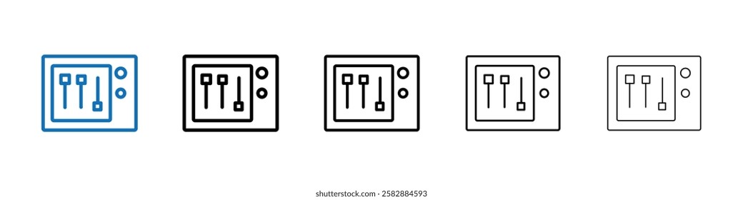 Sound mixer icon Outline vector logo for web ui