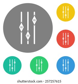 Sound mixer icon set