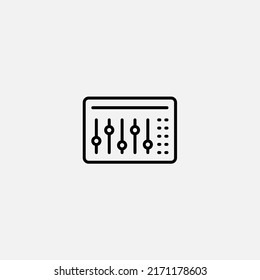 Sound mixer icon sign vector,Symbol, logo illustration for web and mobile