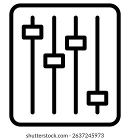 sound mixer icon Simple thin line stroke