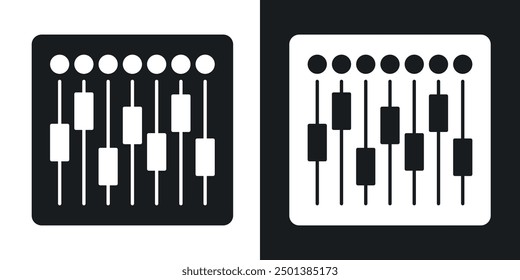 Sound mixer icon in solid style