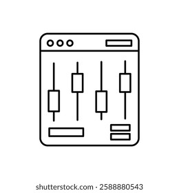 Sound mixer icon Vector logo set flat