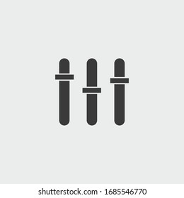 sound mixer icon. sound mixer vector on gray background