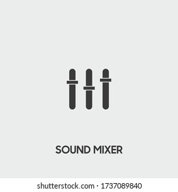 sound mixer icon. sound mixer vector on gray background