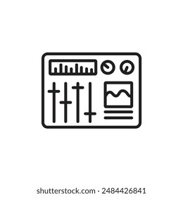 Sound mixer icon vector set collection for web