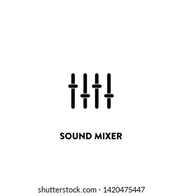 sound mixer icon vector. sound mixer sign on white background. sound mixer icon for web and app