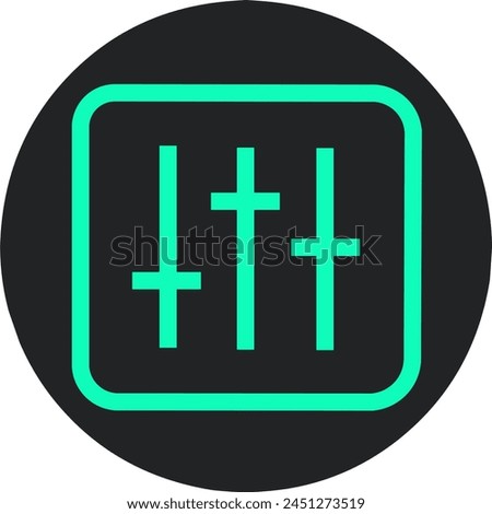sound mixer icon vector. sound mixer sign on black background
