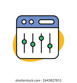 Sound Mixer Icon vector stock illustration