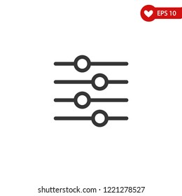 Sound mixer icon-equalizer, volume mixer vector line icon, simple linear pictogram