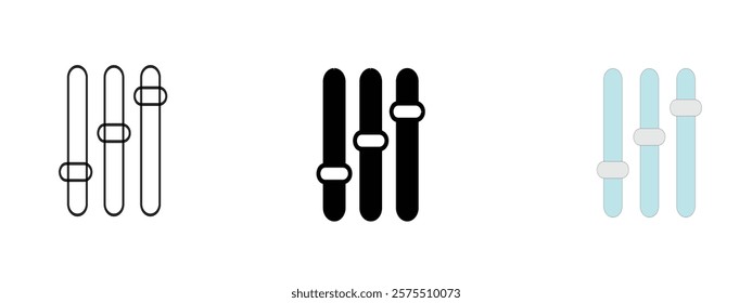 Sound Mixer Icons Flat Design Sound Stock Vector