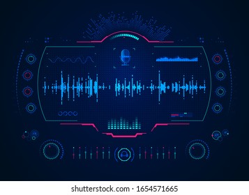 sound mixer interface presented in technology style