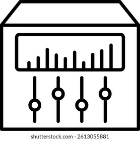 Sound Mixer Line Vector Icon Design