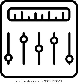  Sound Mixer Outline Vector Icon Design 
