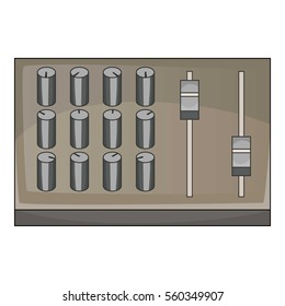 Sound mixer pult icon. Cartoon illustration of sound mixer pult vector icon for web design