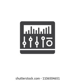 Sound mixer vector icon. filled flat sign for mobile concept and web design. mixing console with music equalizer simple solid icon. Symbol, logo illustration. Pixel perfect vector graphics