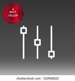 Sound Mixer Vector Icon Illustration