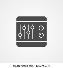 Sound mixer vector icon sign symbol