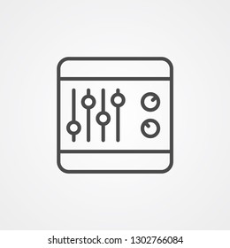 Sound mixer vector icon sign symbol
