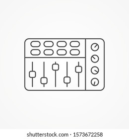 Sound mixer vector icon sign symbol