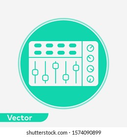 Sound mixer vector icon sign symbol