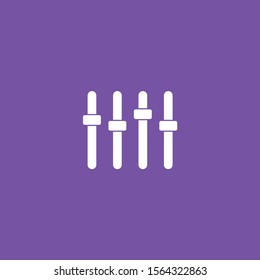 Sound mixer vector icon. Slider sound channel console control mixer balance audio.