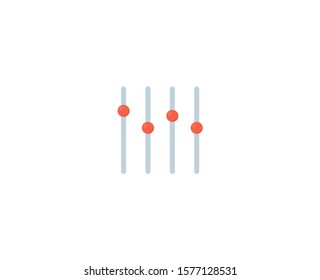 Sound mixer vector icon. Slider sound channel console control mixer balance audio.