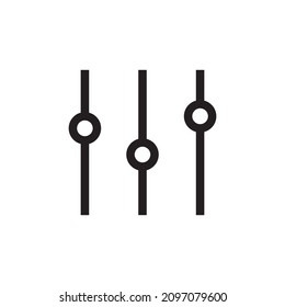 Sound mixer vector icon. Slider sound channel console control mixer balance audio